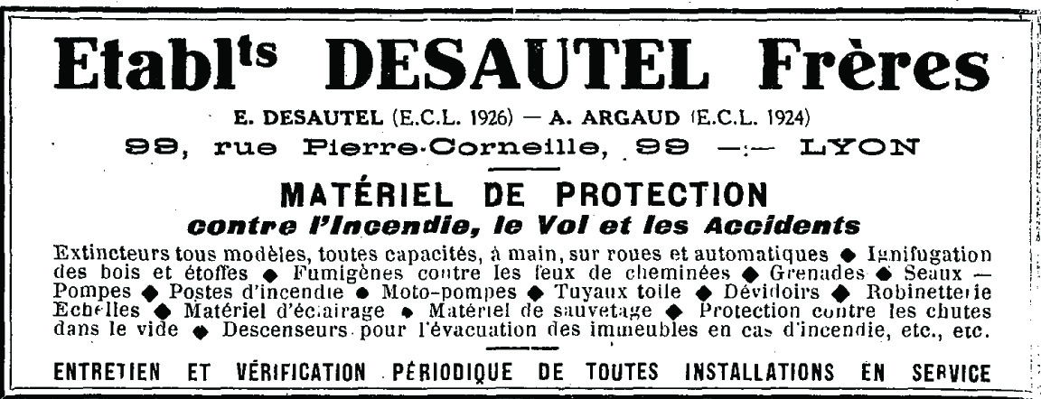 Publicité ¨Desautel année 1941.